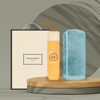 시즈넬 선물세트 카카오 수동우산+항균타올150g