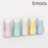 BOR 065 밀키 포켓 투톤 초경량 미니 컬러암막 5단 6K 양우산