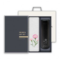 송월 가정의달 텀블러 세트(뉴컬러 무지 타올 1매 + 스마트 텀블러 500ml 1개)