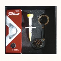 [특허] 타이틀리스트 트루필 TRUFEEL 3구(2피스)+네옴골프링+네옴링 볼마커+네옴링 에이밍 높이조절 골프티+고급 자석케이스