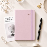 32절/25절 라이트 핑크 밴드형 양장 다이어리(프리)