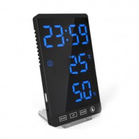 모던오피스 블랙 LED 스탠드 온도표시 디지털 시계 CA150