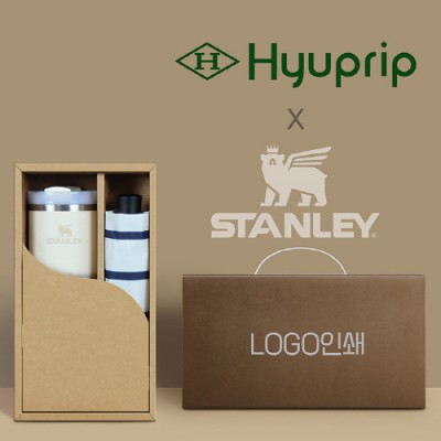 협립3단 스트라이프 수동우산 +스탠리591ml 텀블러-세트