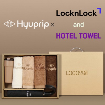 협립 3단 레자곡자손 슈퍼 완전자동우산 +협립40수호텔코마180타월4P+락앤락 메트로카페-세트