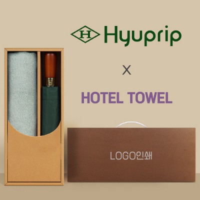 협립 3단70엔티크 고밀도 완전자동우산 +뱀부170세면타월-세트