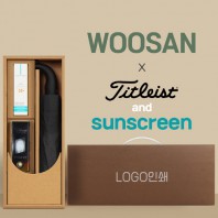 가르시아 3단 블랙곡자손 완전자동우산 +선크림+타이틀리스트 골프공 3구-세트