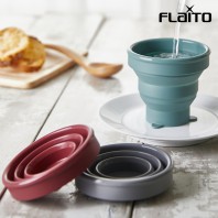 플라이토 실리콘 파스텔 휴대용 접이식컵