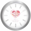 JS 3260 큐빅 크롬 무소음 벽시계