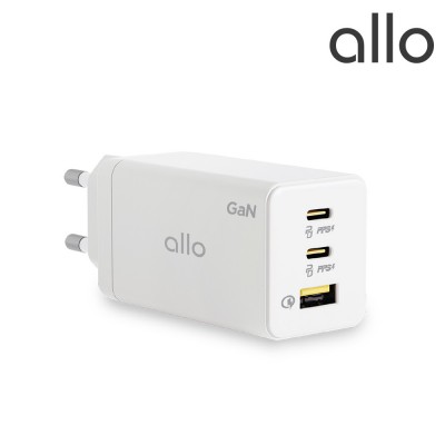 알로 UC365G 65W 3포트 GaN C타입 초고속 충전기 + C To C타입 충전 케이블