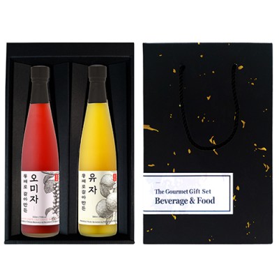 [청숨] 종합1호(오미자500ml + 유자500ml)선물세트