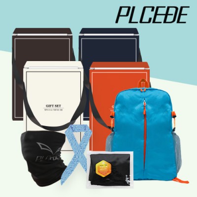 프리미엄 접이식 스포츠 백팩[PMB-02] + 고급 손등커버형 쿨 토시 + 물방울 쿨 스카프 + 플씨드 쿨 마스크 4종 세트