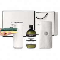 웰세스 WG-102GT 젤 주방세제 자동 디스펜서 1개 + 리필 500ml 1개 + 핸드타올 1개 세트