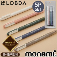 모나미 롭다 트윈형광펜5P세트