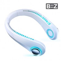비즈 목덜이 넥밴드 선풍기 LED 무드등 3단조절 BZ-FL20