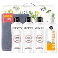 송월 타올150g 애경케라시스샴푸180용기3P 샤워메이트(5종)