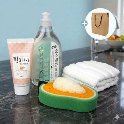 참그린 주방세제 480ml 주방타올 주방4종세트