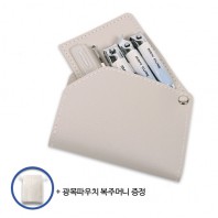 (0190149) 로페리아 스테인리스스틸 큐티클 네일아트도구 그라데이션 손톱깎이(5종)_광목파우치 복주머니 포함