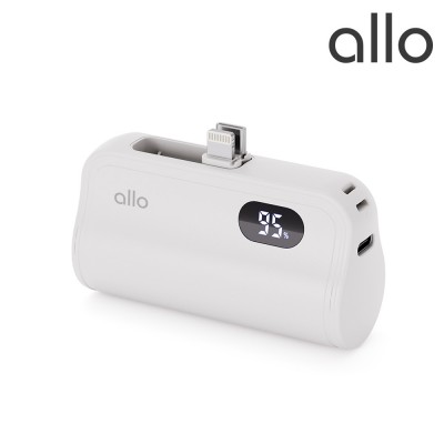 알로코리아 502DPD 도킹형 2in1 고속충전 보조배터리 C타입 8핀 일체형 5000mAh