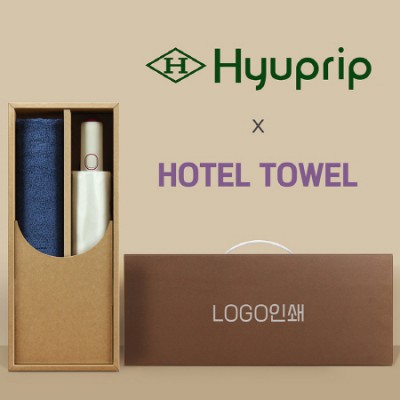 협립 3단60 8K 와인하트 암막 완전자동우산 +코마40수180호텔타월-세트