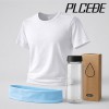 플씨드 브리즈핏 에어 쿨 반팔 티셔츠 + 스포츠 핏 쿨 헤어밴드 + 보틀 350ml 3종 세트