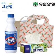 친환경스위트홈세트59호(유한양행 유한락스+크린랩크린백+특대형시장가방)