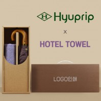 협립 3단60 곡자 슈퍼 엔티크 초고밀도 완전자동 우양산 +협립호텔코마170타월-세트