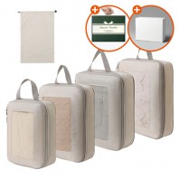 트래블요정 여행용 메쉬창 압축 파우치 5종(압축4+스트링포켓)
