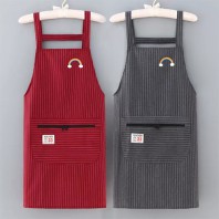 로페리아 순면 멜빵 지퍼 포켓 앞치마(500개이상만주문)(0215387)