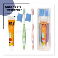 커플 니치 슈퍼소프트캡칫솔 페리오치약 슬림모 구강세트