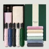 라이트핏 블랙골드그립 3단수동 암막양우산+송월타올라이트무지130g 우산타올 선물세트
