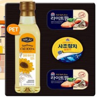 해바라기유 + 사조참치1 + 라이트팜2 명절 선물 세트, 스팸 해바라기유 식용유 설선물 햄선물 햄세트 설날 추석