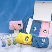 ((송월 타올 스누피 수건+ 카밀 핸드크림 로션 타올세트)) 여행용 타올선물 화장품// 타월 세트 클래식 핸드크림 답례품 사은품