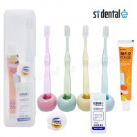 M케이스 치과용 크리스탈캡 페리오 st덴탈 치실 치간 칫솔치약 구강용품 여행용세트