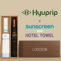 협립 3단 70 완전자동우산 +선크림+협립눈꽃타월타월-세트