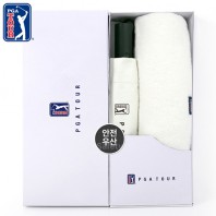 PGA 3단 완전자동 암막 세이프티 우양산+260g코마사타올세트