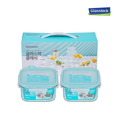 [글라스락] 정사각 2조 GLA-09