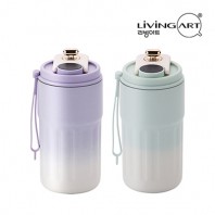 리빙아트 LED 실리콘 끈 보온병460mL