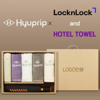 협립 3단60 슈퍼TEN(10K) 컨테이너 완전자동우산 +협립호텔코마170타월4P+락앤락슬림핏원터치텀블러-세트
