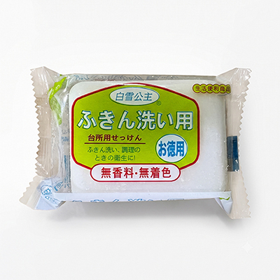 백설공주 주방 행주비누 1p 150g