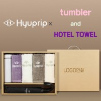 협립 3단 레자곡자손 슈퍼 완전자동우산 +협립호텔코마170타월4P+스마트온도계텀블러-세트