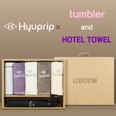 협립 3단 레자곡자손 슈퍼 완전자동우산 +협립호텔코마170타월4P+스마트온도계텀블러-세트