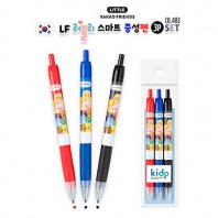 카카오 LF 러블리 스마트 중성펜 3P세트(0.48)