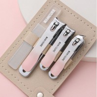 네일케어 가죽파우치 손톱깎이 4종 세트 Y2623
