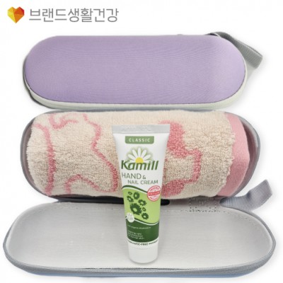 브생건921호 2종 파우치세트(카밀 핸드크림+라인프렌즈 선염핸드고리수건타올)