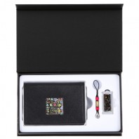 한글자개소가죽명함지갑+한글자모음자개USB(8GB~64GB)