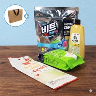 비트 캡슐세제 28입 크린랩 빨아쓰는 행주 4종세트
