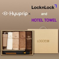협립 3단60 슈퍼TEN(10K) 컨테이너 완전자동우산 +협립40수호텔코마180타월4P+락앤락 메트로카페-세트