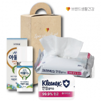 브랜드생활건강 281호 2종세트 (크리넥스 안심물티슈+아물디액 모기약)