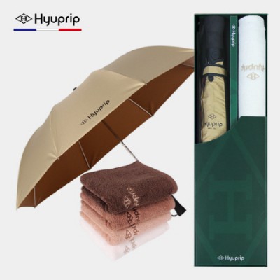 협립 2단 암막 늄자동우산(남자양산) +협립40수호텔코마180타월-세트