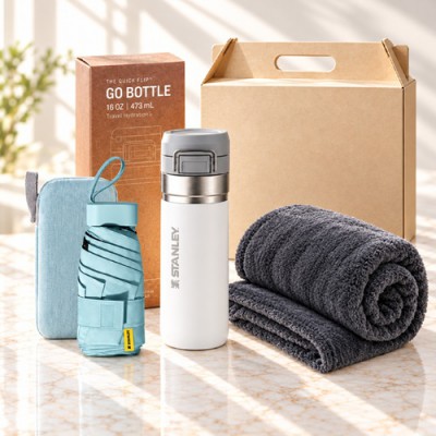 브생건 방한3종세트 26-7호(스탠리 퀵플립 고보틀 473ml+따뜻한 소프트 담요+여미니 파스텔 5단암막양우산)